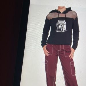 HOT TOPIC mesh gothic hoodie